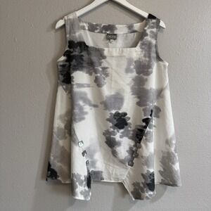 Niche by Nilgun Derman Clouds Asymmetrical Artsy Lagenlook Tunic Tank Top Size-S